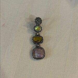 Lia Sophia Multi-Stone Drop Pendant